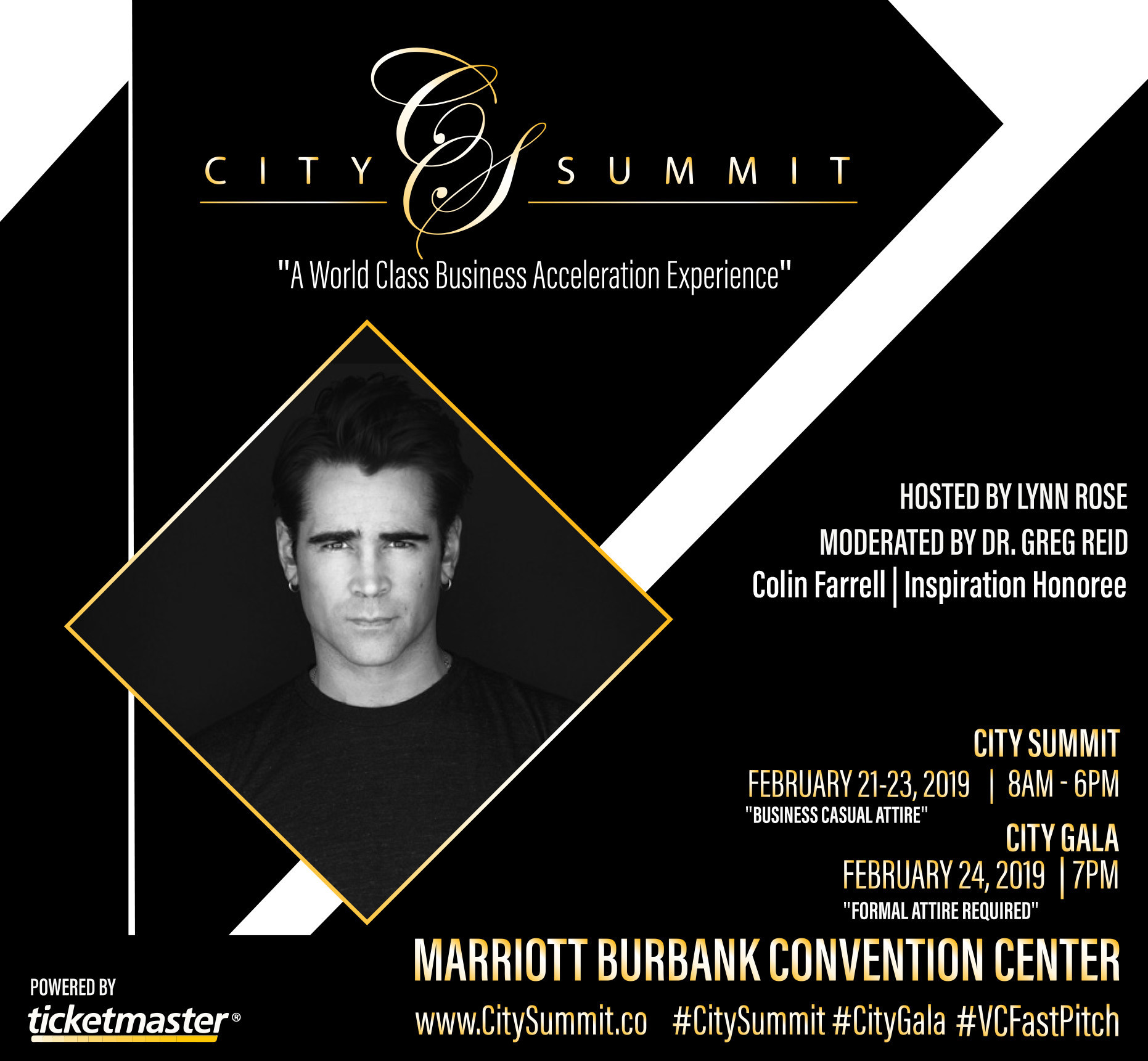 Colin Farrell to Receive Inspiration Honor at 4th Annual City Summit &amp; Gala in Los Angeles Produced by Ryan Long