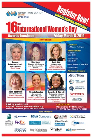 16th International Women's Day Awards Luncheon in Miami, Honors Women Leaders in the International Trade Community