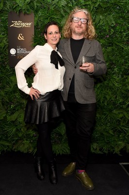 (L-R) Amanda Cohen and Joe Warwick attend the official Ron Zacapa rum opening event of The World Restaurant Awards 2019 at Malro on February 17th, 2019 in Paris, France. The exclusive event is ahead of the inaugural edition of The World Restaurant Awards being held at the Palais Brongniart on February 18th. (Photo by David M. Benett/Dave Benett/Getty Images for Zacapa Rum)