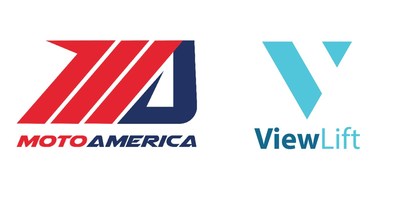 MotoAmerica and ViewLift logos