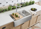 Introducing the BLANCO QUATRUS® R15 ERGON Super Single Farmhouse Sink - contemporary style that reinvents the classic Apron