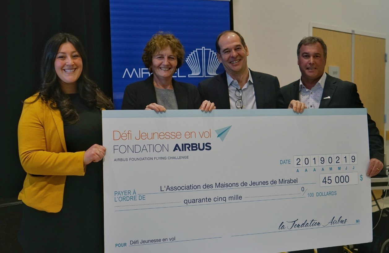 Airbus Foundation Flying Challenge Launched In Mirabel To Interest Local Young People In Aeronautics