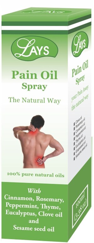 Lays Pain Oil Spray Available on Amazon