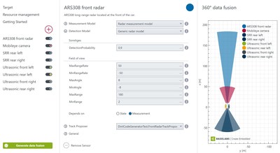 The data fusion designer of BASELABS Create Embedded allows the fast, graphical development of complex data fusion applications. The data fusion designer of BASELABS Create Embedded allows the fast, graphical development of complex data fusion applications.
