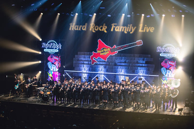 Hokkai High School Brass Band performs as the opening act for MIYAVI at the Hard Rock Family Live concert on Feb. 5, 2019, at Sapporo’s Public Concert Hall in Hokkaido, Japan. Hokkai High School was part of Hard Rock Family Live - a four-day concert series held during this year’s Sapporo Snow Festival week. (Hard Rock Japan)
