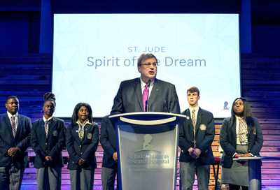 City of Memphis Mayor Jim Strickland accepted the St. Jude Spirit of the Dream award with the Memphis Youth City Council on behalf of the city of Memphis for its dedication to the mission of St. Jude Children's Research Hospital.