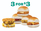 White Castle® Lures Cravers with Limited-time 3 for $3 Value Deal and Seasonal Seafood Menu Items