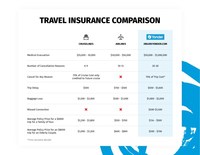 A travel insurance comparison between average cruise line, airline and general retail policies.