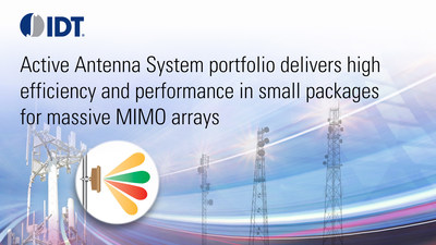 IDT's Active Antenna System portfolio delivers high efficiency and performance in small packages for massive MIMO arrays