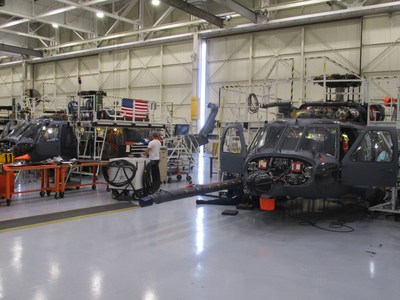 Two HH-60W Combat Rescue Helicopters are at the Sikorsky Development Flight Center in West Palm Beach, Florida, in preparation for flight test. Photo courtesy of Sikorsky.