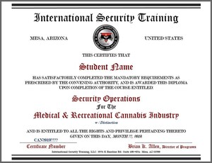 Medical &amp; Recreational Cannabis - Security Operations Course