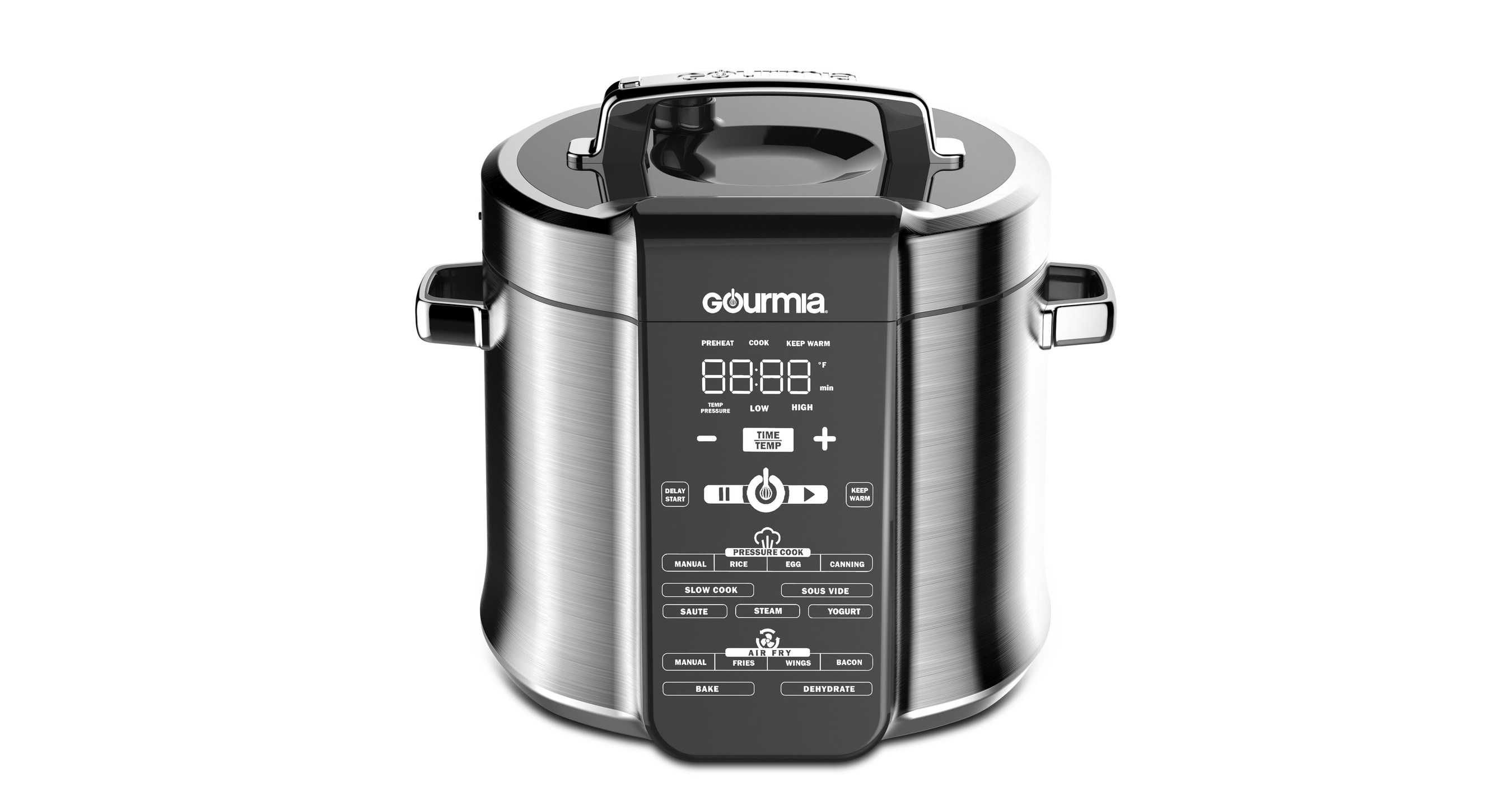 Gourmia One-Lid Pressure Cooker Air Fryer