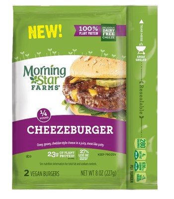 MorningStar Farms® announces its commitment to convert the entire portfolio to be 100 percent plant-based (vegan) by 2021, further increasing the accessibility of great-tasting plant-based offerings and reducing the use of over 300 million egg whites annually. The newest 100 percent plant-based innovation, MorningStar Farms® Cheezeburger, will launch at Expo West on March 7th and is a simple way for people to feel great about their everyday favorites.