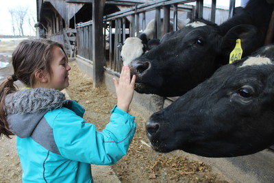 Student on farm tour in Massachusetts