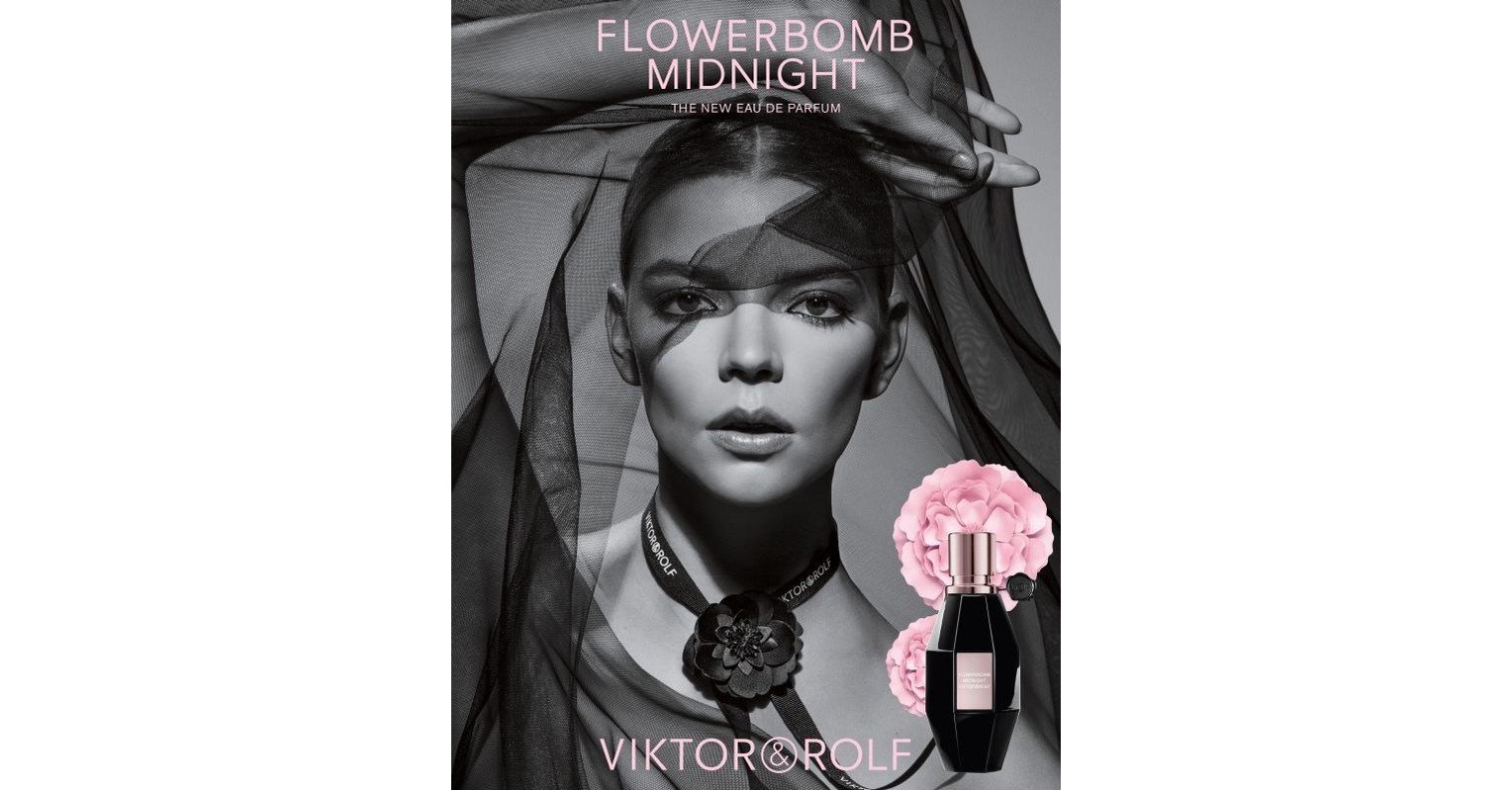 Anya Taylor Joy Is The Face Of Viktor Rolf S New Fragrance Flowerbomb Midnight