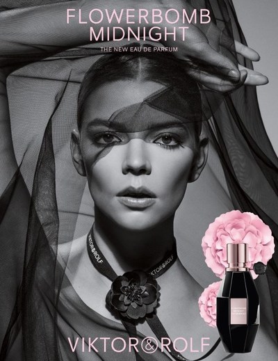 Anya Taylor Joy Is The Face Of Viktor Rolf S New Fragrance Flowerbomb Midnight