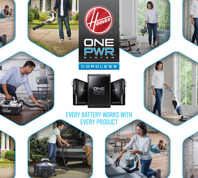 HOOVER® is transforming the way consumers clean with the new HOOVER® ONEPWR™ Cordless System. Every ONEPWR™ battery is compatible with every ONEPWR™ product for a faster and easier cleaning routine. Simply swap the battery from product to product to clean hard floors, carpets, patios and more.