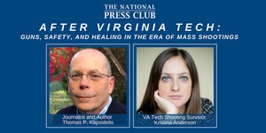 Journalist Thomas Kapsidelis and Virginia Tech massacre survivor Kristina Anderson to discuss what life and healing looks like for survivors in the "Era of Mass Shootings" at National Press Club Headliners event April 4
