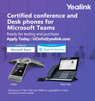 Yealink Announces New Conference and Desktop Phones Qualified for Microsoft Teams