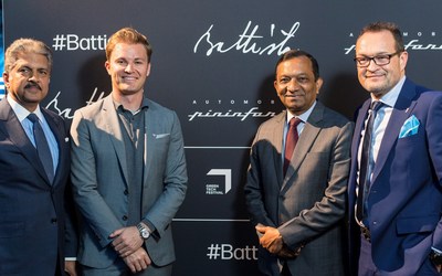 Anand Mahindra, Nico Rosberg, Pawan Goenka, Michael Perschke