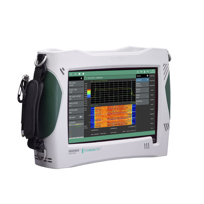 Anritsu Company and TRX Systems introduce the industry’s first field solution that provides 3D indoor and outdoor coverage mapping for 5G New Radio (5G NR) that integrates the Field Master Pro™ MS2090A RF handheld spectrum analyzer (pictured) with the MA8100A TRX NEON® Signal Mapper.