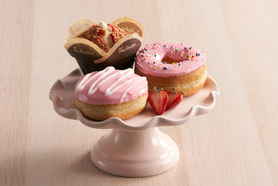 Satisfy your sweet tooth with Tim Hortons new strawberry baked goods including two strawberry donuts and a strawberry muffin. (CNW Group/Tim Hortons)