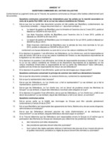 Questions communes de l'action collective (Annexe "A") (Groupe CNW/Siskinds Desmeules s.e.n.c.r.l.)