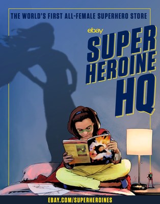 eBay launches “Superheroine HQ” – the world’s first online shop dedicated to female superheroes offering rare and right now comics, collectibles and merchandise all in one place at eBay.com/superheroines. eBay 