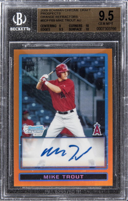 2009 Bowman Chrome Mike Trout Rookie Card Sells for $186,580 at Goldin ...