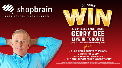 Gerry Dee en concert  Toronto : Shopbrain et Gerry Dee offrent aux fervents une exprience de prestige (PRNewsfoto/Shopbrain)