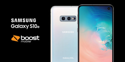Samsung Galaxy S10e will be available at BoostMobile.com for $749.99 (plus tax) Friday, March 8 and next week in Boost Mobile stores nationwide. Consumers who make the switch to any unlimited plan $50 or higher will save $50 on this amazing new smartphone.