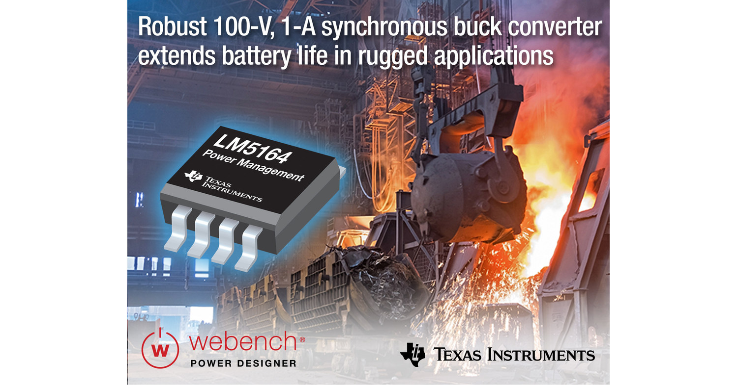 Robust 100V, 1A synchronous buck converter enables designers to
