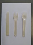 Green Science Alliance Co., Ltd. Made Cutlery Samples with Nano Cellulose and Biodegradable Plastic Composite Materials, Under the Name of "Nano Sakura"