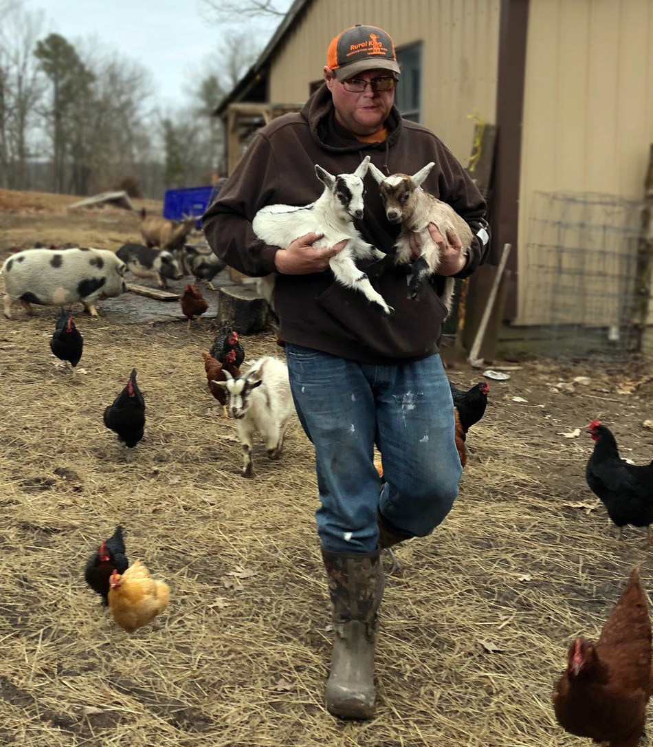 After weight-loss surgery, Brandon Chandler now has the energy to keep up with the animals on his farm.