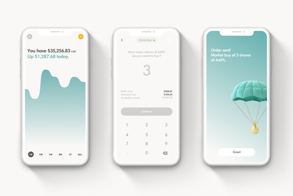 Minimal Clay iPhone X Presentation Mockup Set by Anthony Boyd Graphics (CNW Group/Wealthsimple)