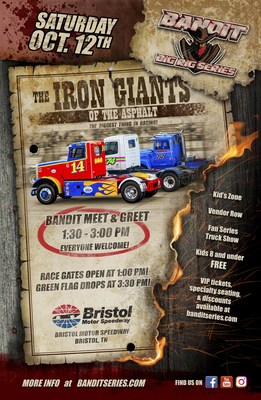 Bandit Big Rig Series Bristol Motor Speedway Race Day Poster