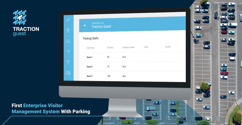 Traction Guest expands the enterprise visitor management system (VMS) category with new parking management solution to advance on-site security and increase operational efficiency when hosting visitors. (CNW Group/Traction Guest)