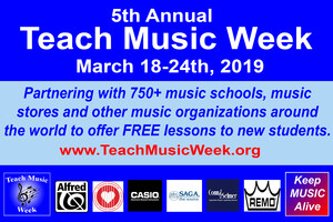 5th Annual Teach Music Week to Offer FREE Lessons to New Students: March 18-24