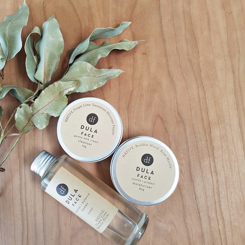 A trio of face products designed to work with each other and specifically formulated to work with damaged and sensitive skin. All using native Australian botanicals.