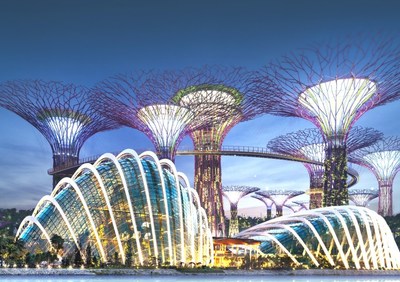 Gardens by the Bay Conservatories and futuristic Supertree Grove