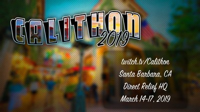 Calithon 2019 begins on Mar. 14 at 4 pm PDT and continues through 10 pm on Sunday, Mar. 17 at Direct Relief's California headquarters. The speedrunning marathon is raising money for Direct Relief.
