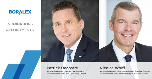 Appointments of Nicolas Wolff and Patrick Decostre (CNW Group/Boralex Inc.)