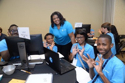 C Spire CIO Carla Lewis encourages Lanier High School students during a company-hosted coding challenge in October 2018. Over 130 students from 33 public and private high schools in 24 counties across the state will compete for scholarships and other tech-related prizes in the firm's upcoming March 21 regional coding challenge. Four previous competitions since April 2017 have reached over 380 students from 88 high schools in 49 Mississippi counties.