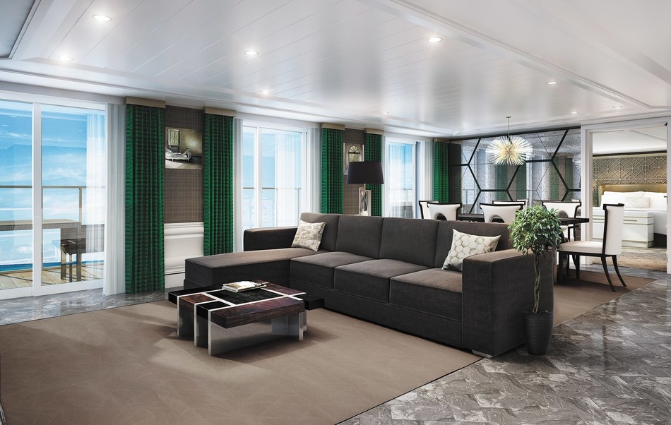 Î‘Ï€Î¿Ï„Î­Î»ÎµÏƒÎ¼Î± ÎµÎ¹ÎºÏŒÎ½Î±Ï‚ Î³Î¹Î± Regent Seven Seas Cruises reveals Seven Seas Splendor suite details and artistic renderings