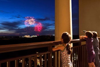 Experience the splendor of the Magic Kingdom Park fireworks, from the terrace of Park View guestrooms.