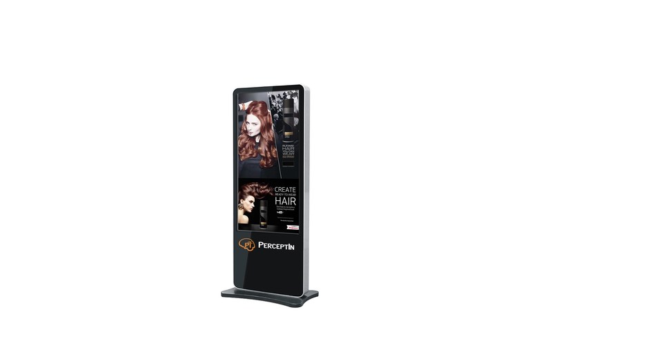 PerceptIn Intelligent Viewer Tracking Module is installed on a kiosk to make it a smart display signage