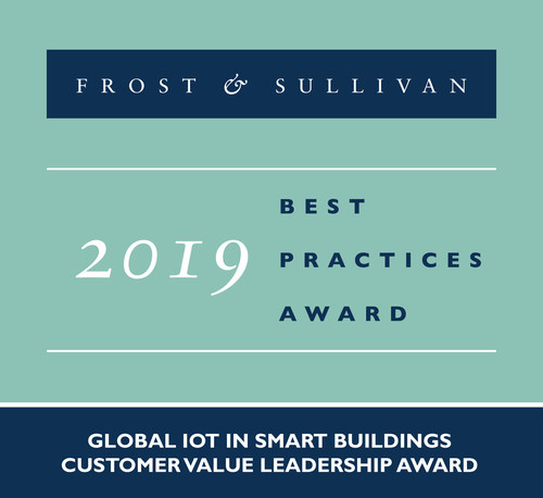 2019 Global IoT in Smart Buildings Customer Value Leadership Award (PRNewsfoto/Frost & Sullivan)