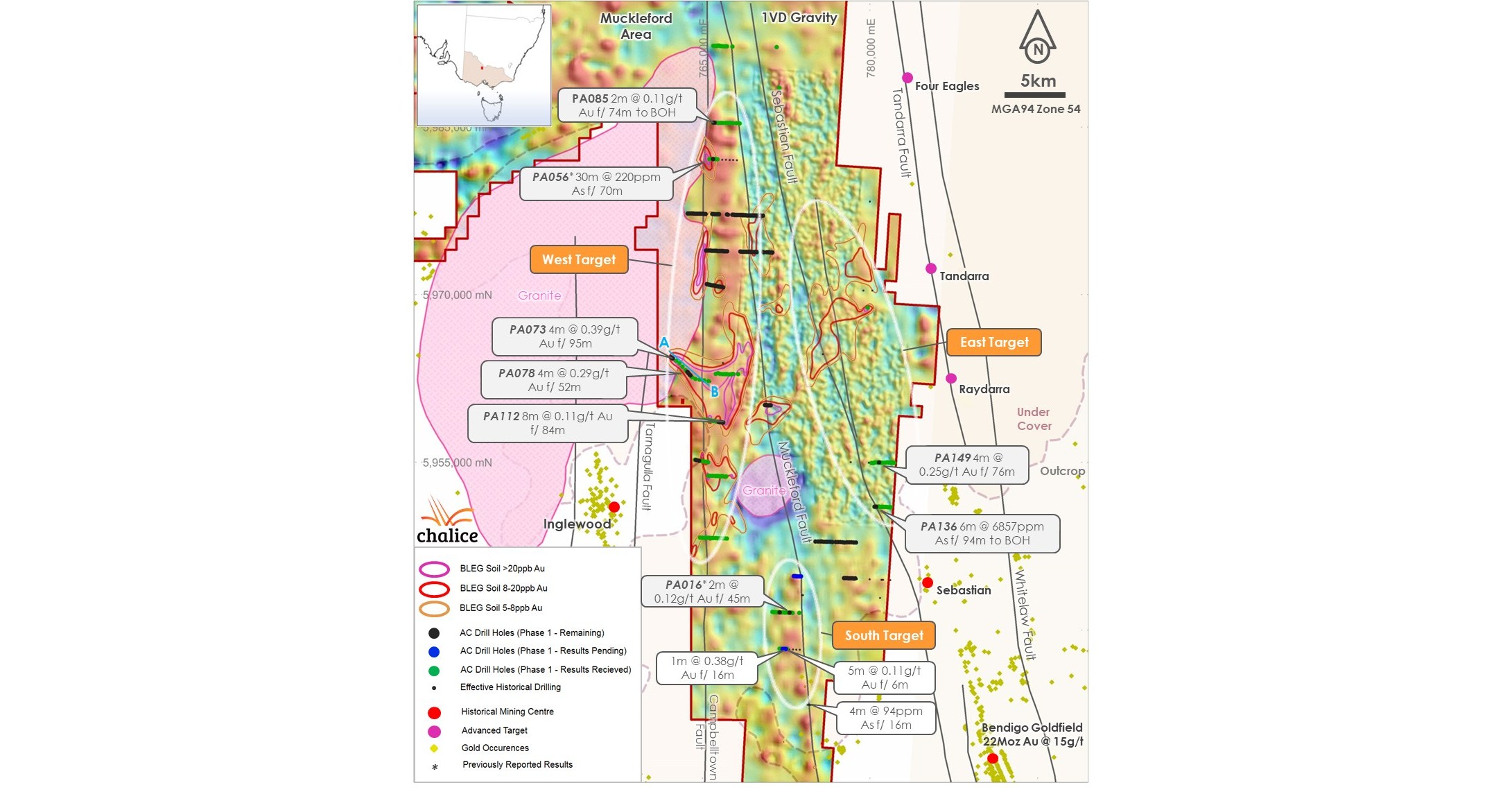 Reconnaissance drilling at Chalice's Pyramid Hill Gold Project