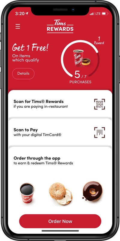 Introducing Tims Rewards™, a brand new loyalty program from Tim Hortons® available through the Tim Hortons mobile app or reusable loyalty card. (CNW Group/Tim Hortons)
