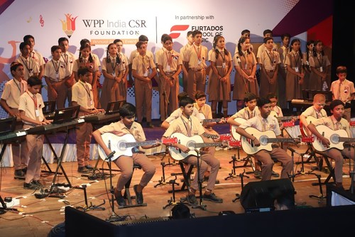 Children performing at the recital (PRNewsfoto/WPP Foundation)